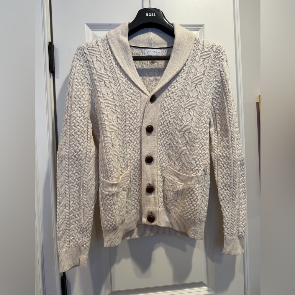 John W. Nordstrom Off-White Knit Sweater S